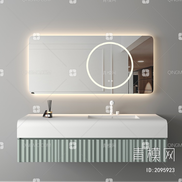 卫浴柜 浴室柜 洗手台3D模型下载【ID:2095923】