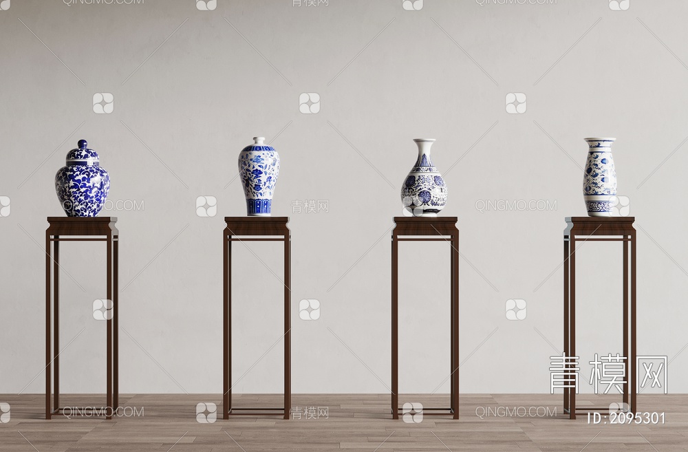 陶瓷器械青花瓷3D模型下载【ID:2095301】