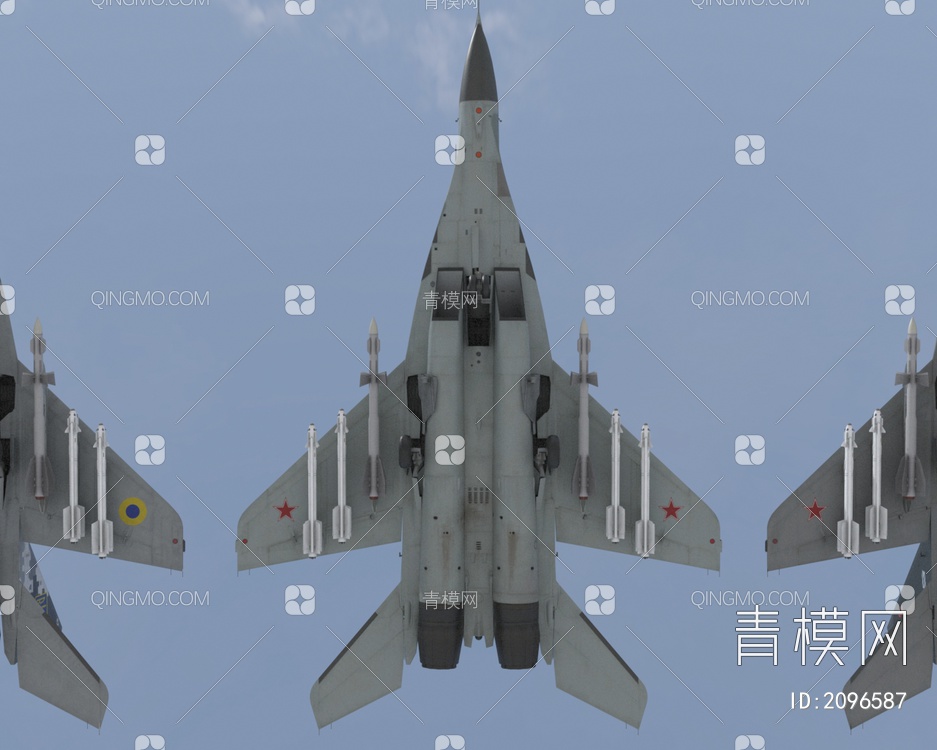 前苏联米格29战斗机mig29a3D模型下载【ID:2096587】