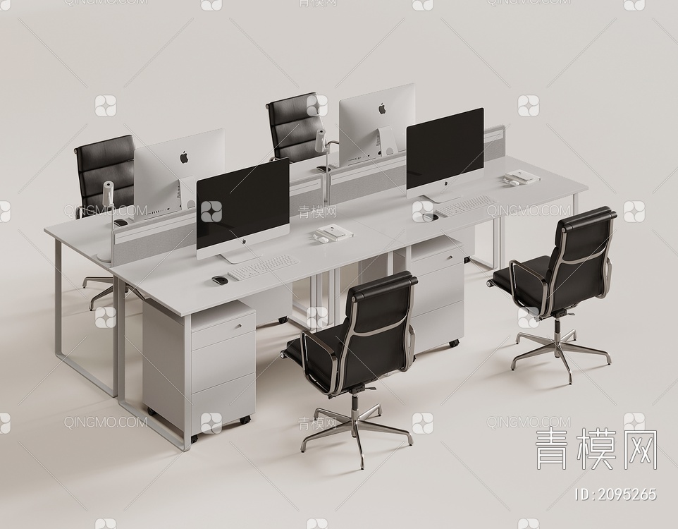 办公桌椅3D模型下载【ID:2095265】