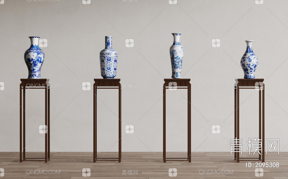 陶瓷器械青花瓷3D模型下载【ID:2095308】