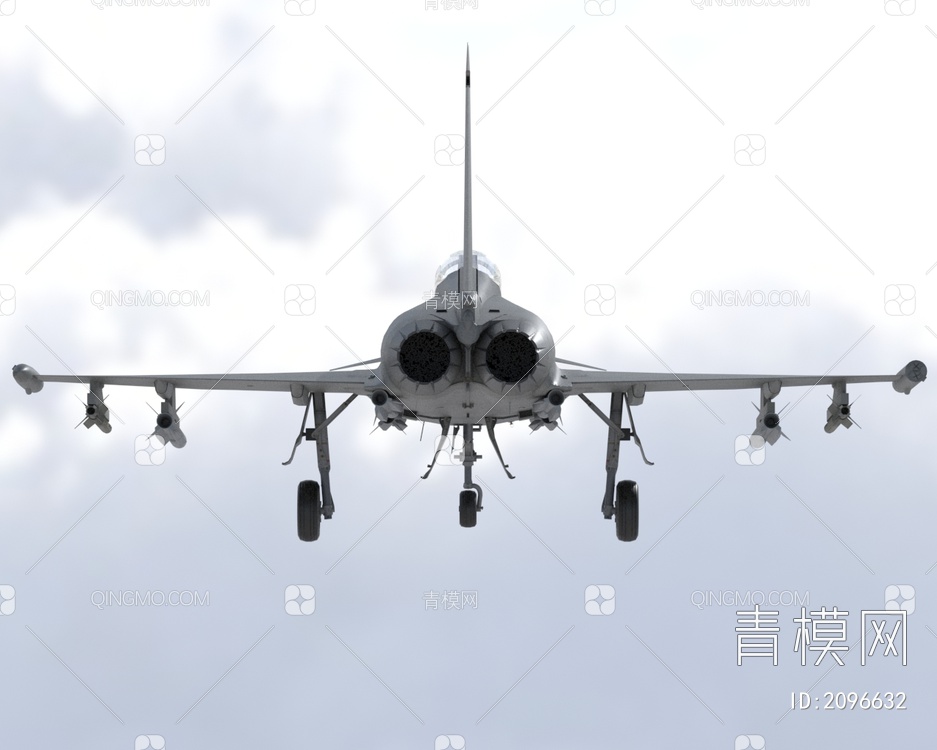欧洲台风战斗机EF2000三种涂装飞机3D模型下载【ID:2096632】