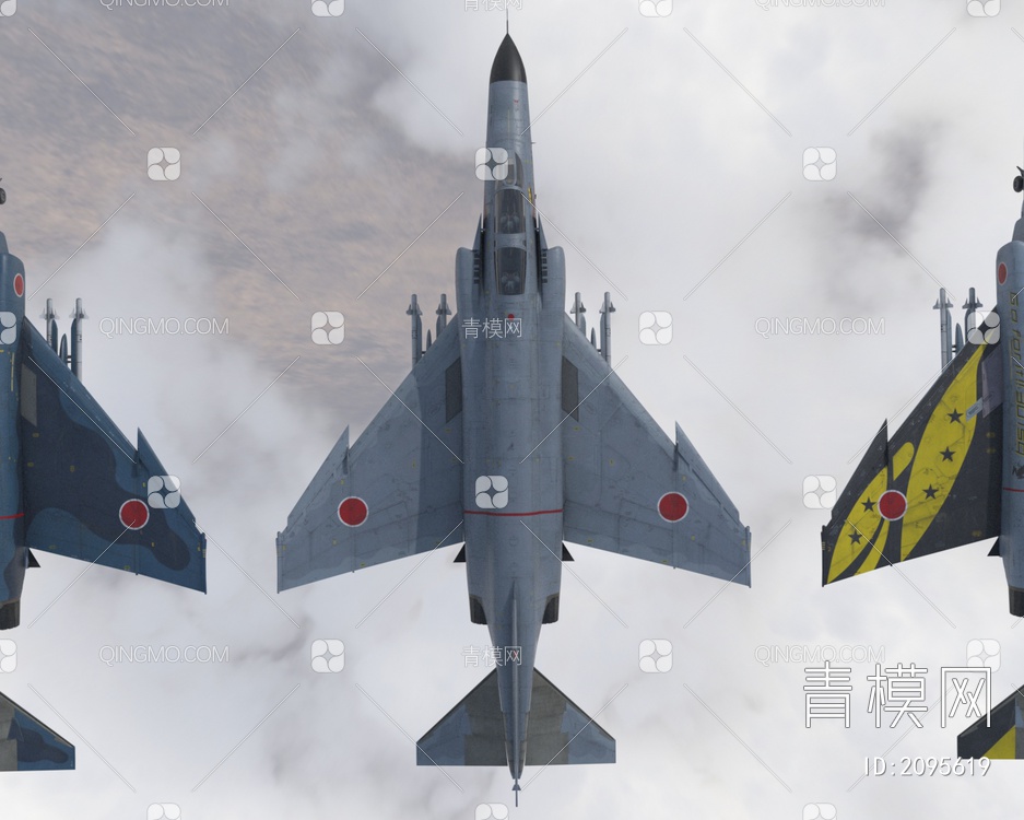 日本F4EJkai白尾鸠战斗机5套涂装3D模型下载【ID:2095619】