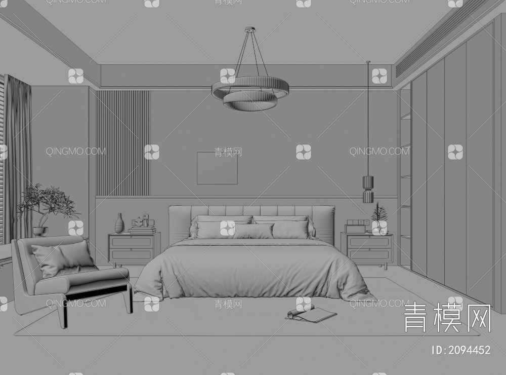 卧室3D模型下载【ID:2094452】