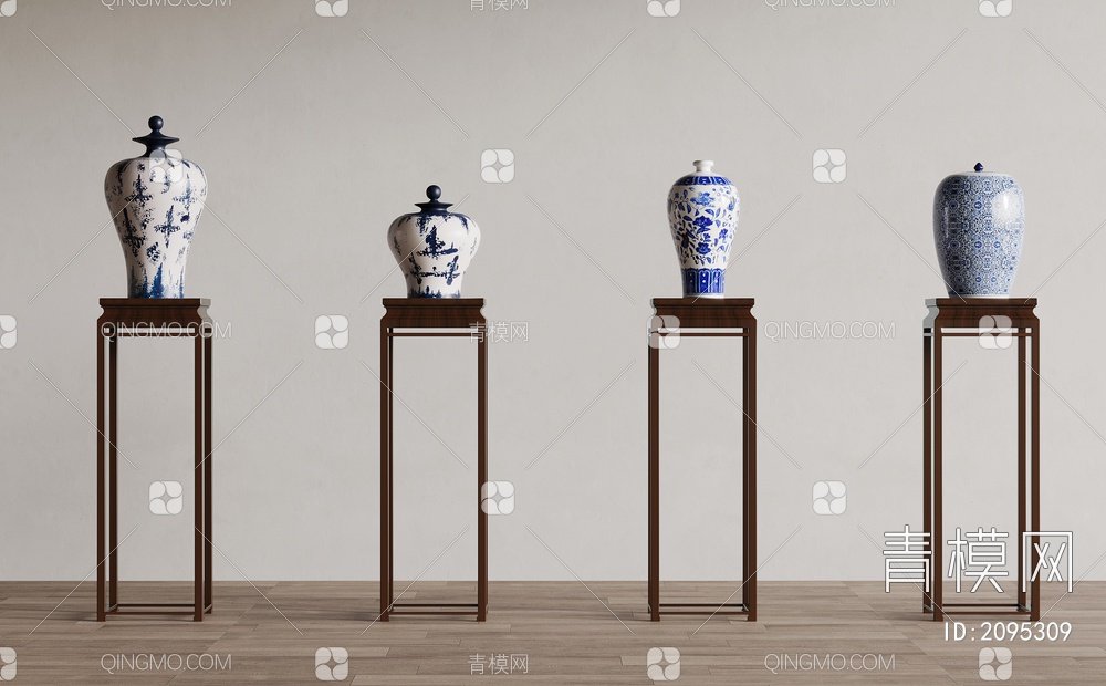 陶瓷器械青花瓷3D模型下载【ID:2095309】