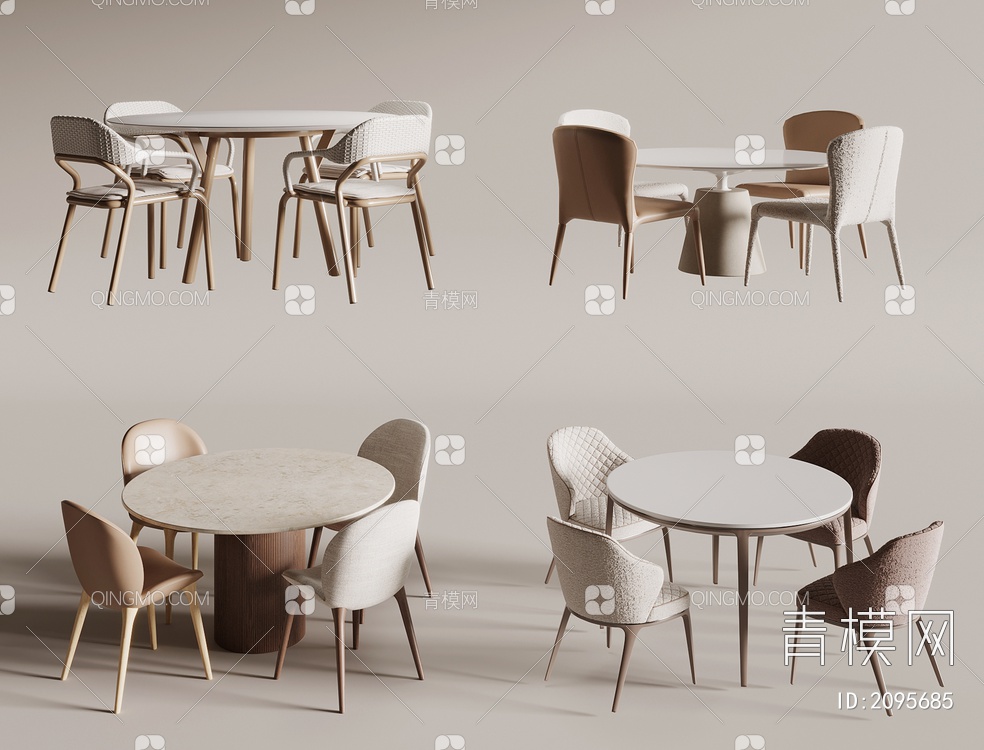 洽谈桌椅 休闲椅3D模型下载【ID:2095685】