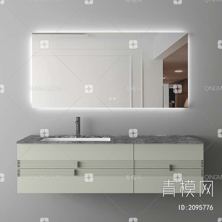 卫浴柜 浴室柜 洗手台3D模型下载【ID:2095776】
