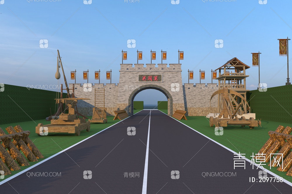 古城楼 城门3D模型下载【ID:2097758】