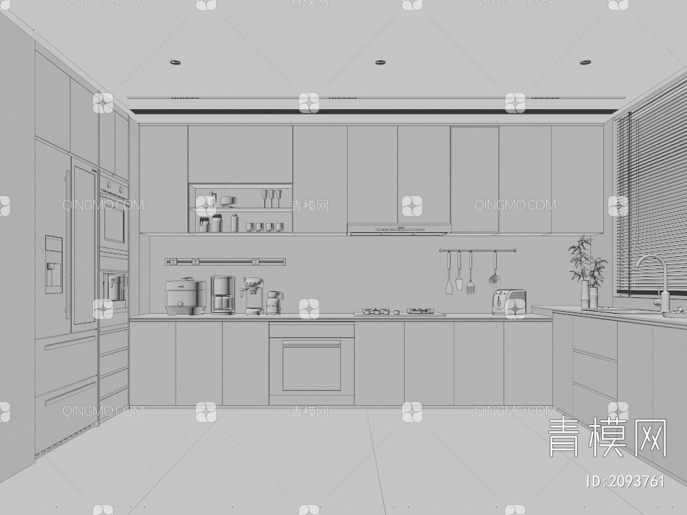 家居厨房3D模型下载【ID:2093761】