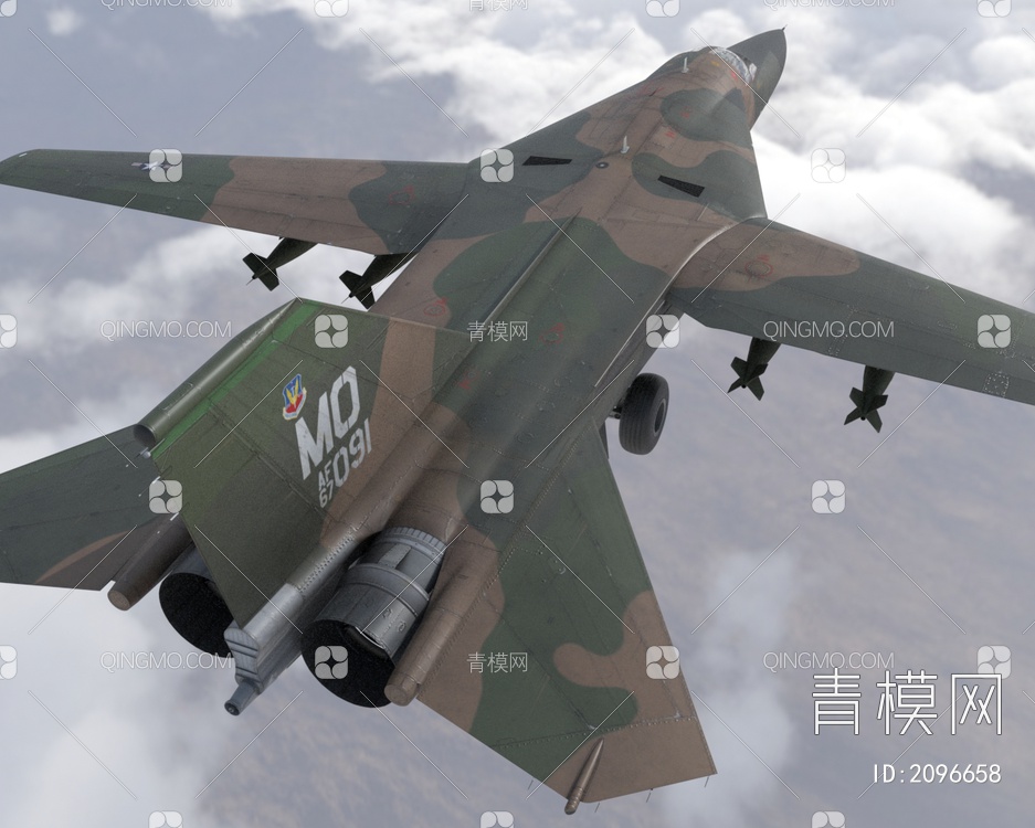 F111战斗轰炸机3D模型下载【ID:2096658】