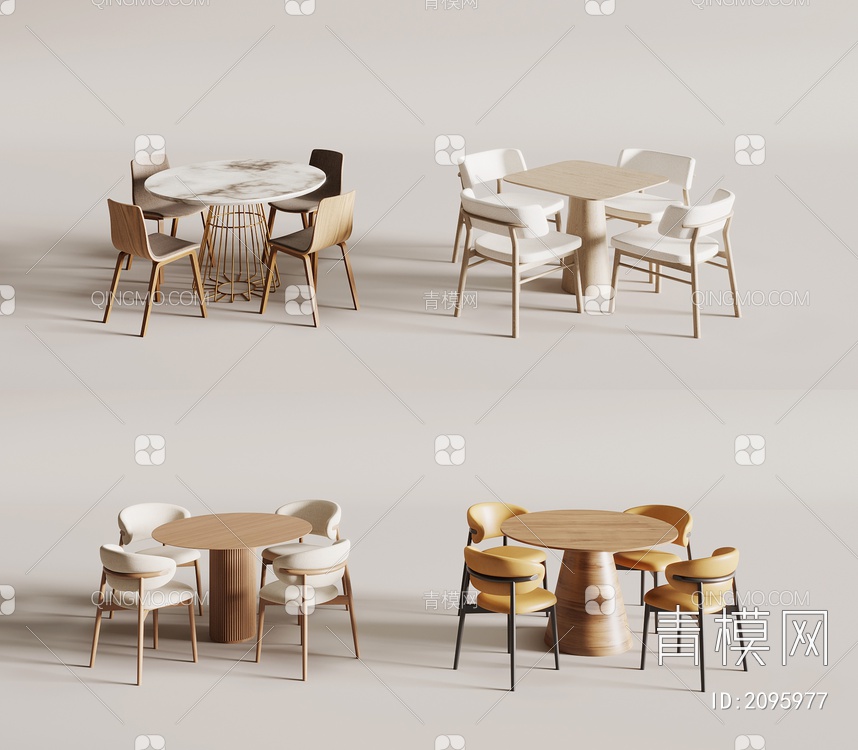 洽谈桌椅 休闲椅3D模型下载【ID:2095977】