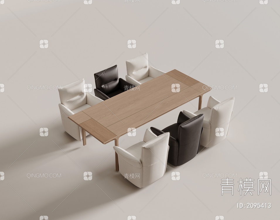桌椅组合3D模型下载【ID:2095413】