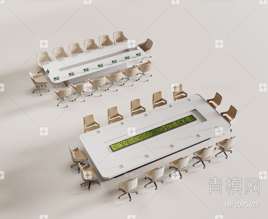 会议桌椅·3D模型下载【ID:2095627】
