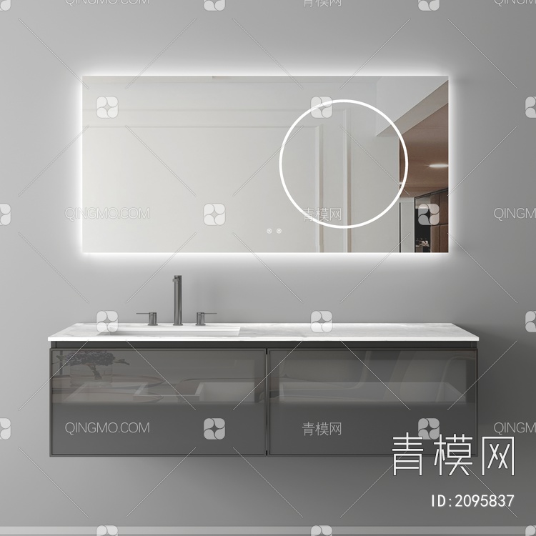 卫浴柜 浴室柜 洗手台3D模型下载【ID:2095837】