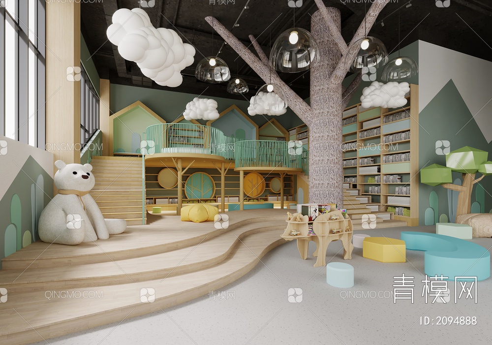 幼儿园大厅3D模型下载【ID:2094888】