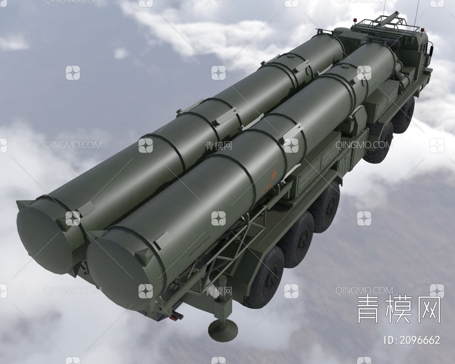 俄罗斯S500防空导弹车3D模型下载【ID:2096662】