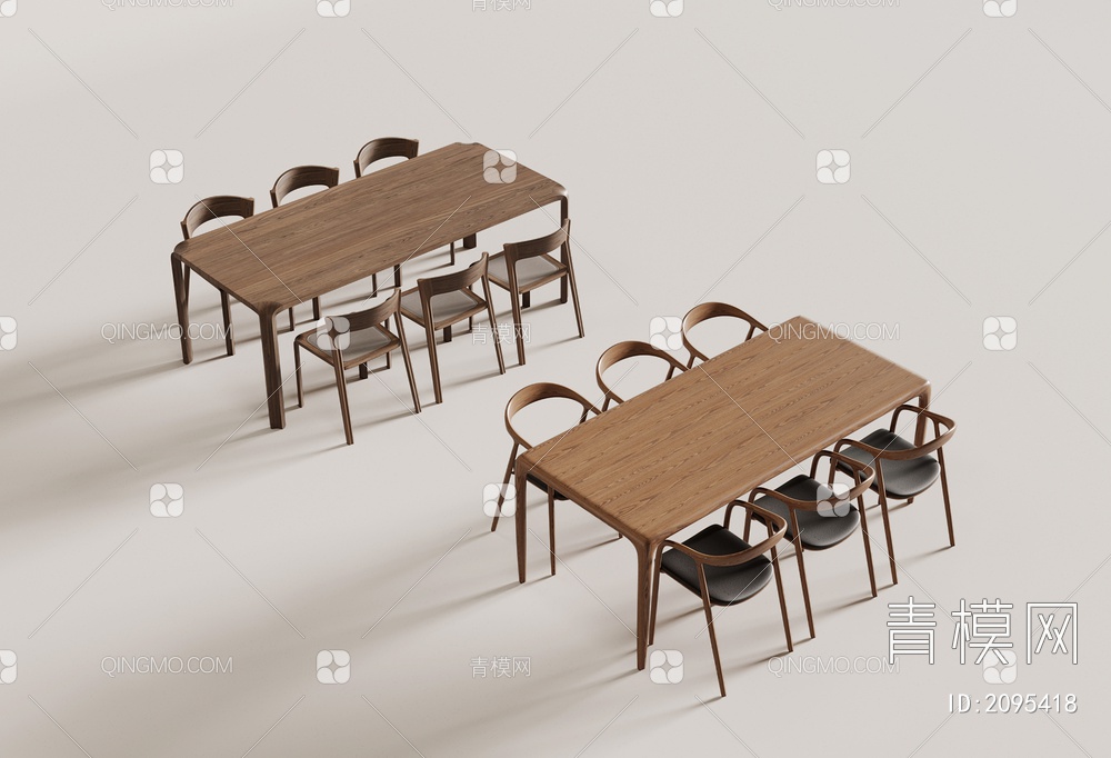 桌椅组合3D模型下载【ID:2095418】