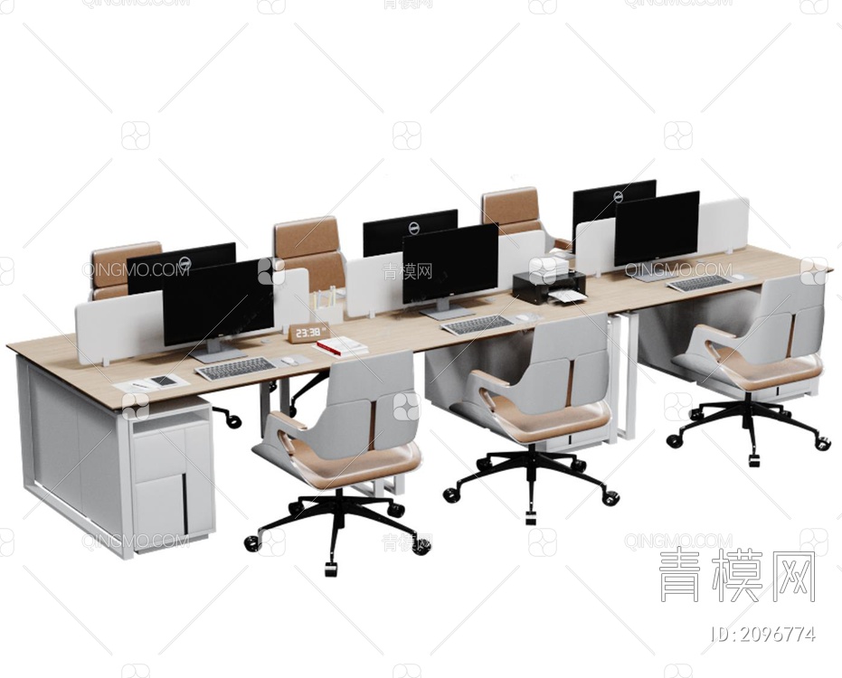 办公桌椅3D模型下载【ID:2096774】