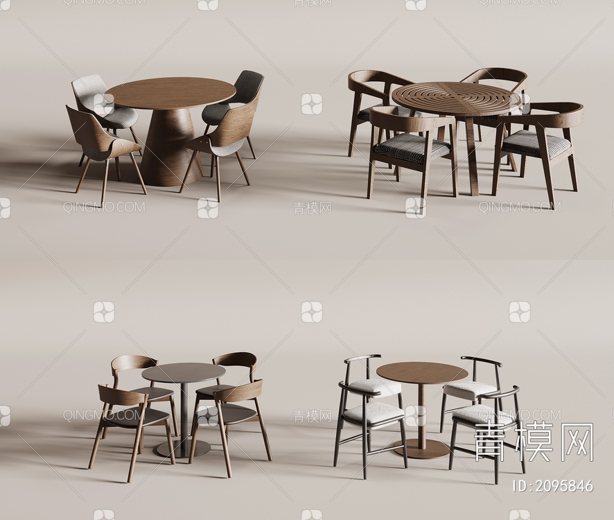 洽谈桌椅3D模型下载【ID:2095846】