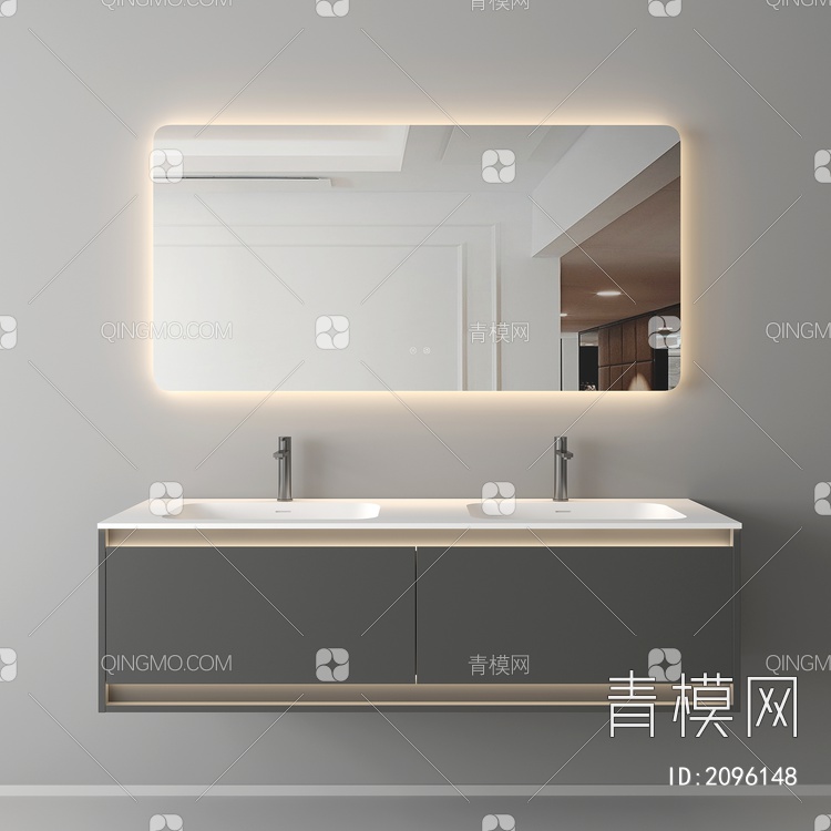 卫浴柜 浴室柜 洗手台3D模型下载【ID:2096148】