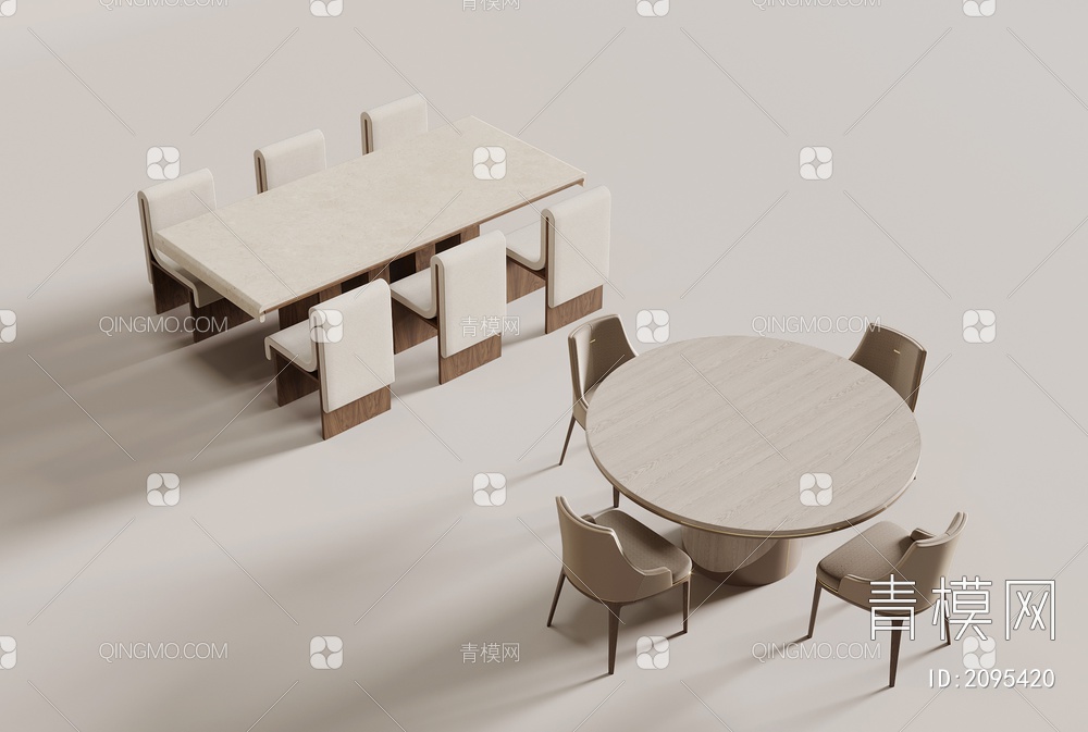 餐桌椅3D模型下载【ID:2095420】