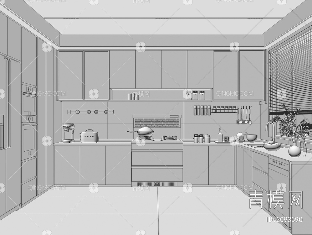 厨房3D模型下载【ID:2093590】