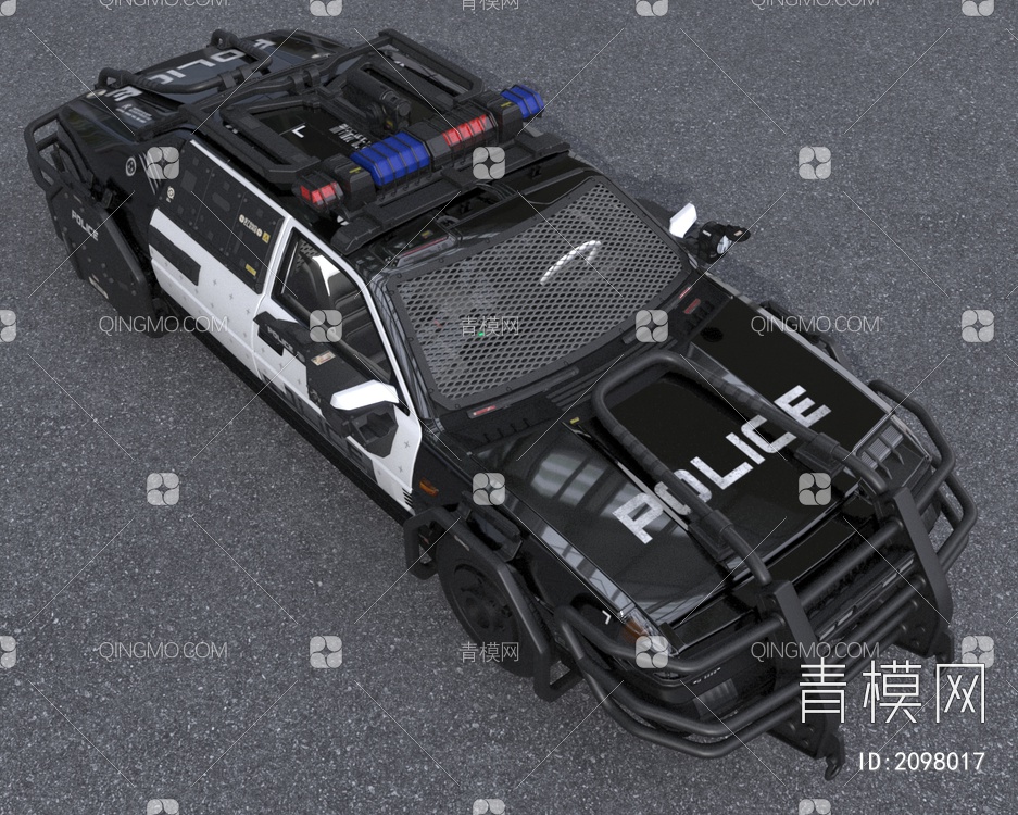 赛博朋克警车3D模型下载【ID:2098017】