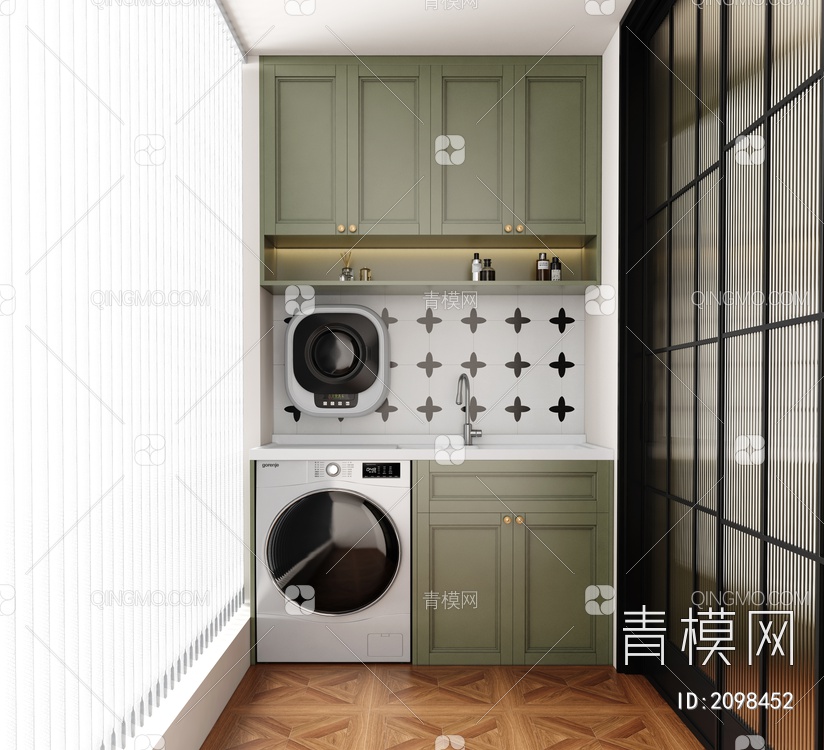 洗衣机柜3D模型下载【ID:2098452】