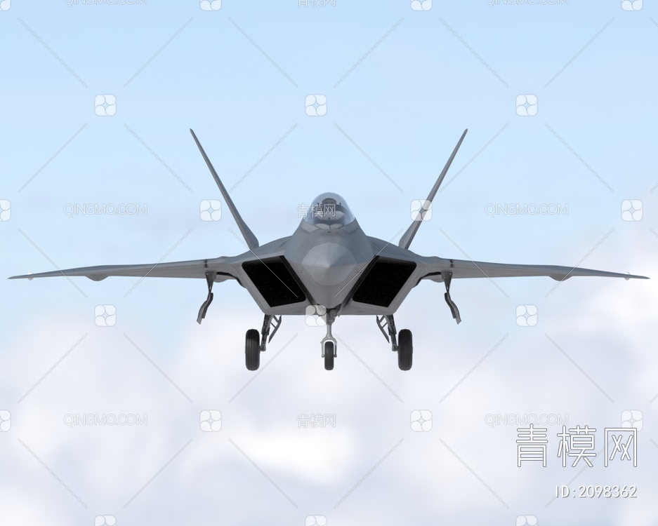 美国F22猛禽战斗机6套涂装3D模型下载【ID:2098362】