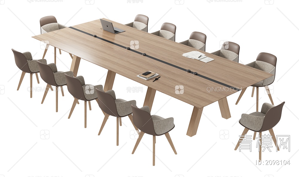 会议桌椅3D模型下载【ID:2098104】