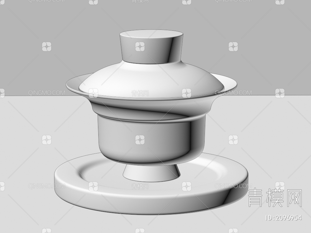茶杯，茶具，陶瓷茶碗，瓷器3D模型下载【ID:2096954】