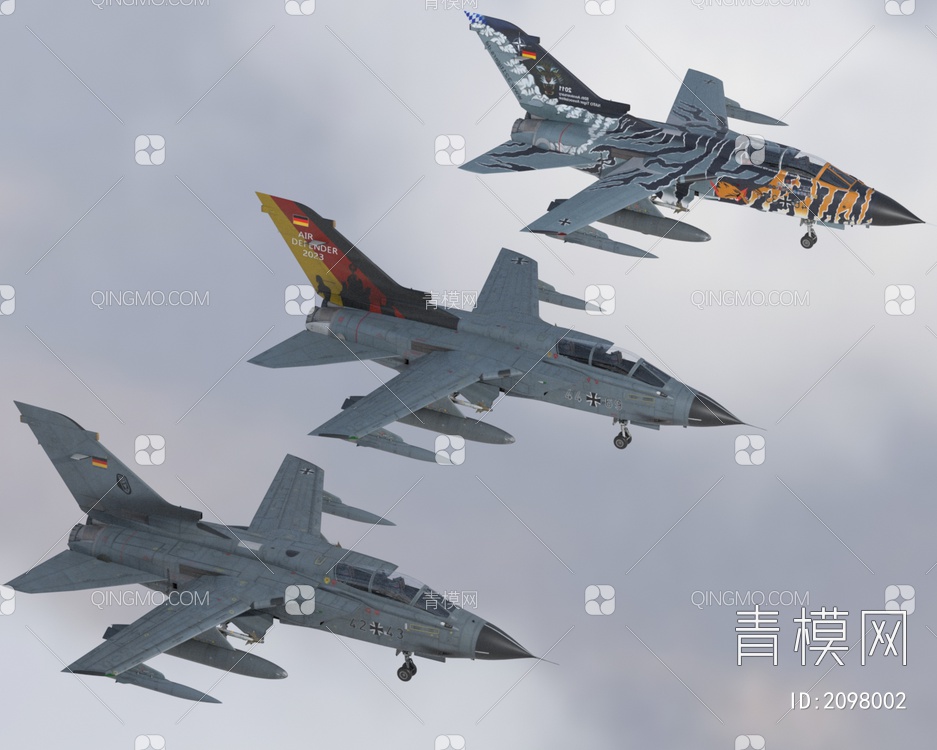 狂风战斗机3种涂装3D模型下载【ID:2098002】
