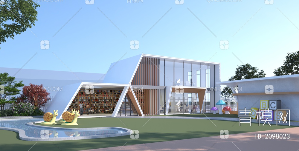 图书馆3D模型下载【ID:2098023】