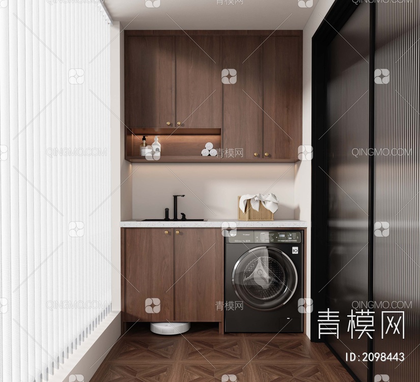 洗衣机柜3D模型下载【ID:2098443】