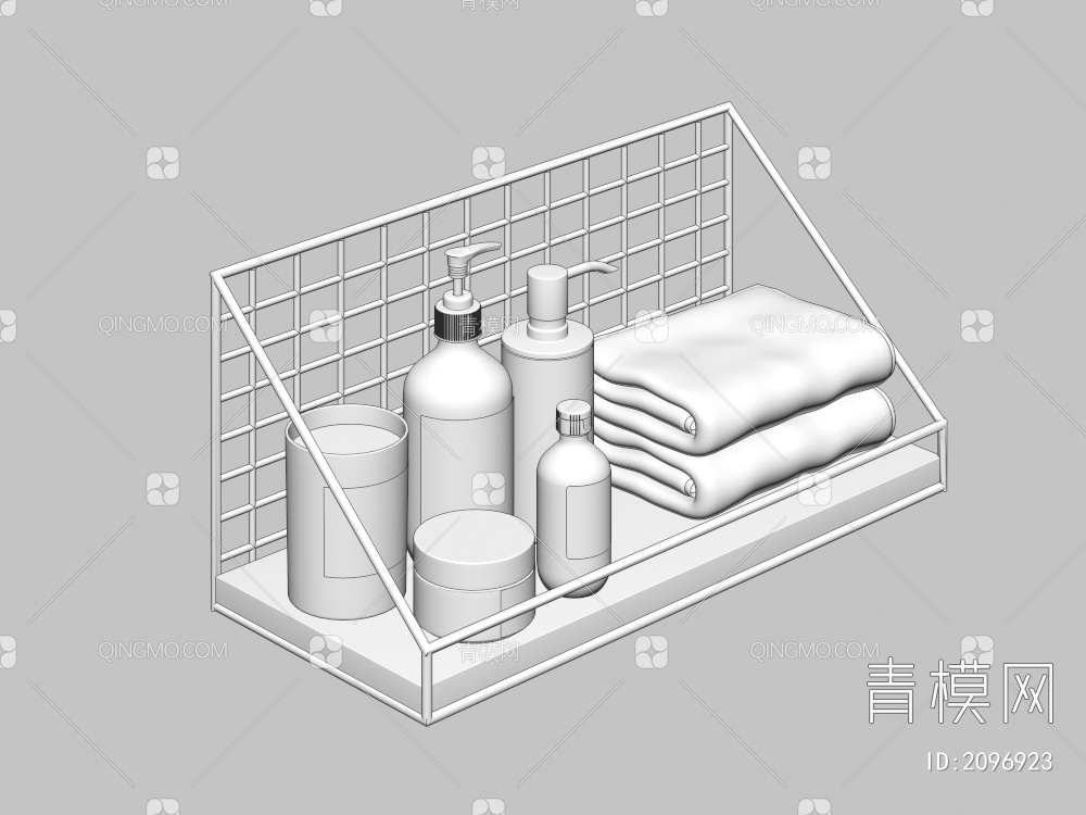 置物架，卫浴小件，毛巾架，毛巾挂架3D模型下载【ID:2096923】
