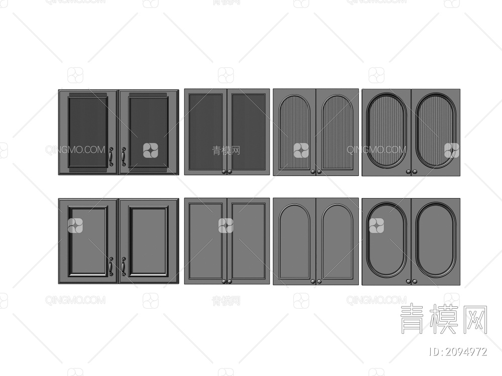 12.10柜门 墙板 抽面3D模型下载【ID:2094972】