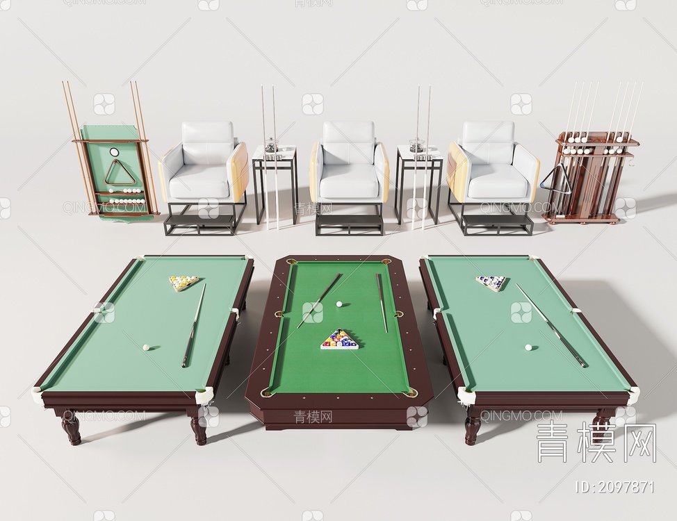 台球桌3D模型下载【ID:2097871】