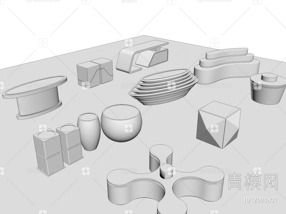 科技展厅展台3D模型下载【ID:2094801】