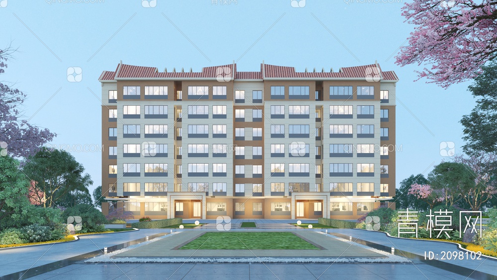 多层住宅3D模型下载【ID:2098102】