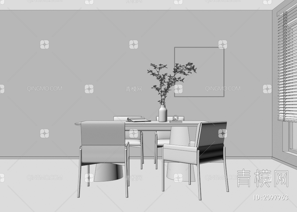餐桌椅3D模型下载【ID:2097963】