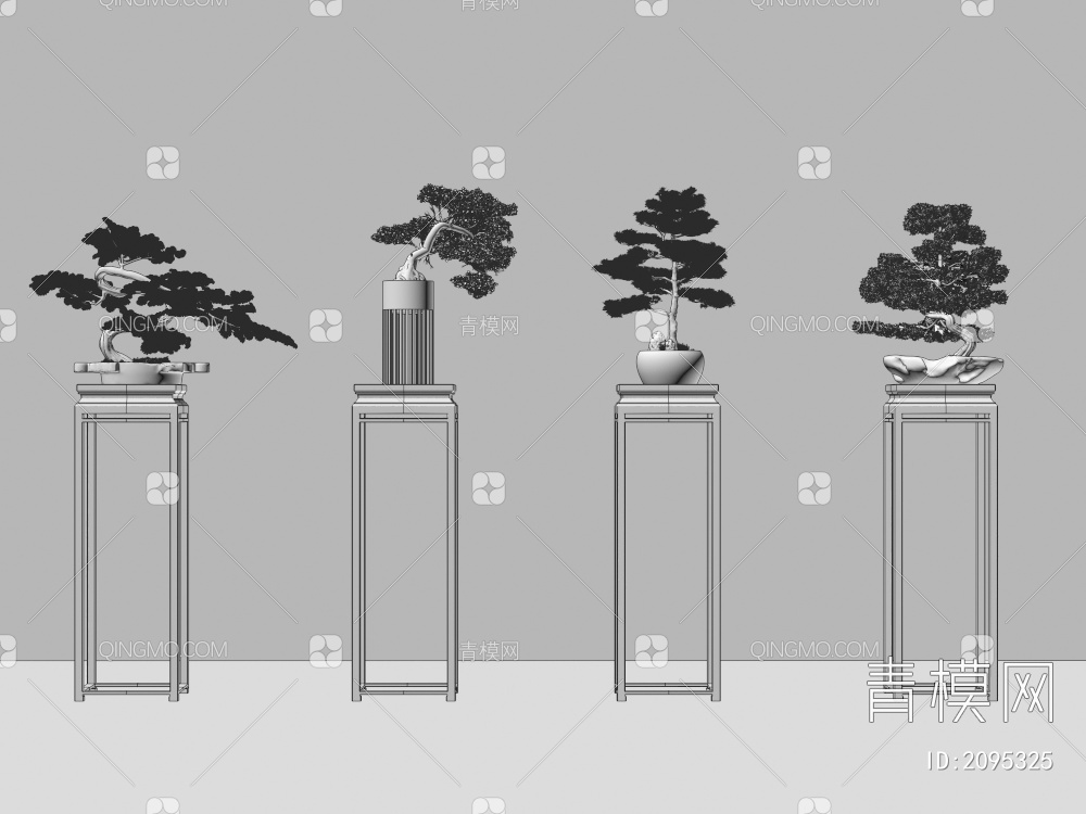 盆栽花架3D模型下载【ID:2095325】