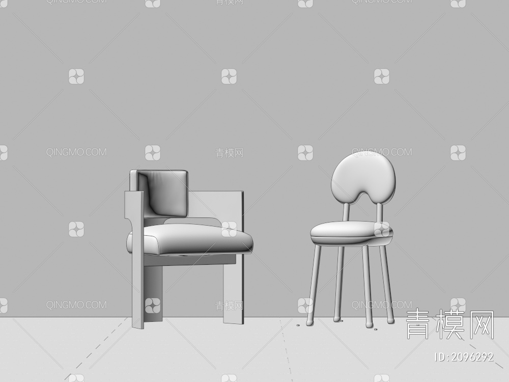 单椅 椅子3D模型下载【ID:2096292】