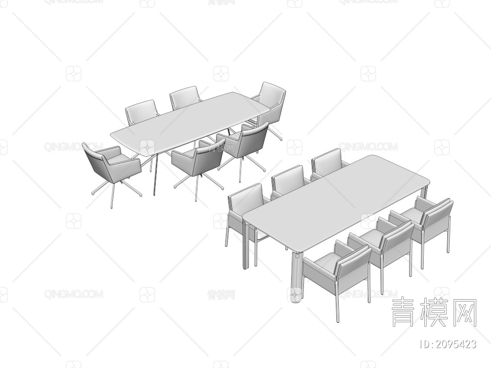 桌椅组合3D模型下载【ID:2095423】