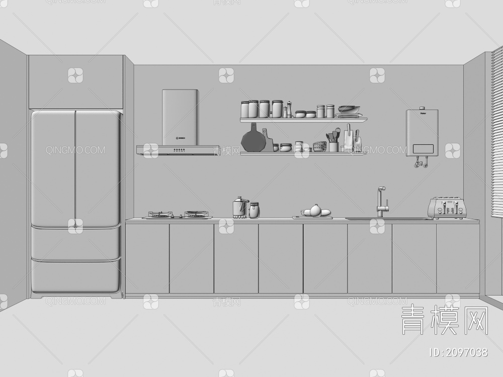 厨房用品3D模型下载【ID:2097038】