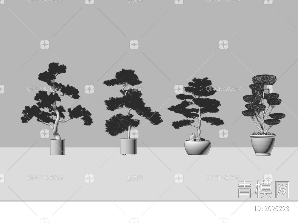 绿植 盆栽3D模型下载【ID:2095293】