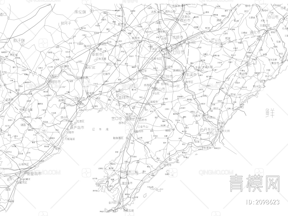 中国地图CAD超精细最新版【ID:2098623】
