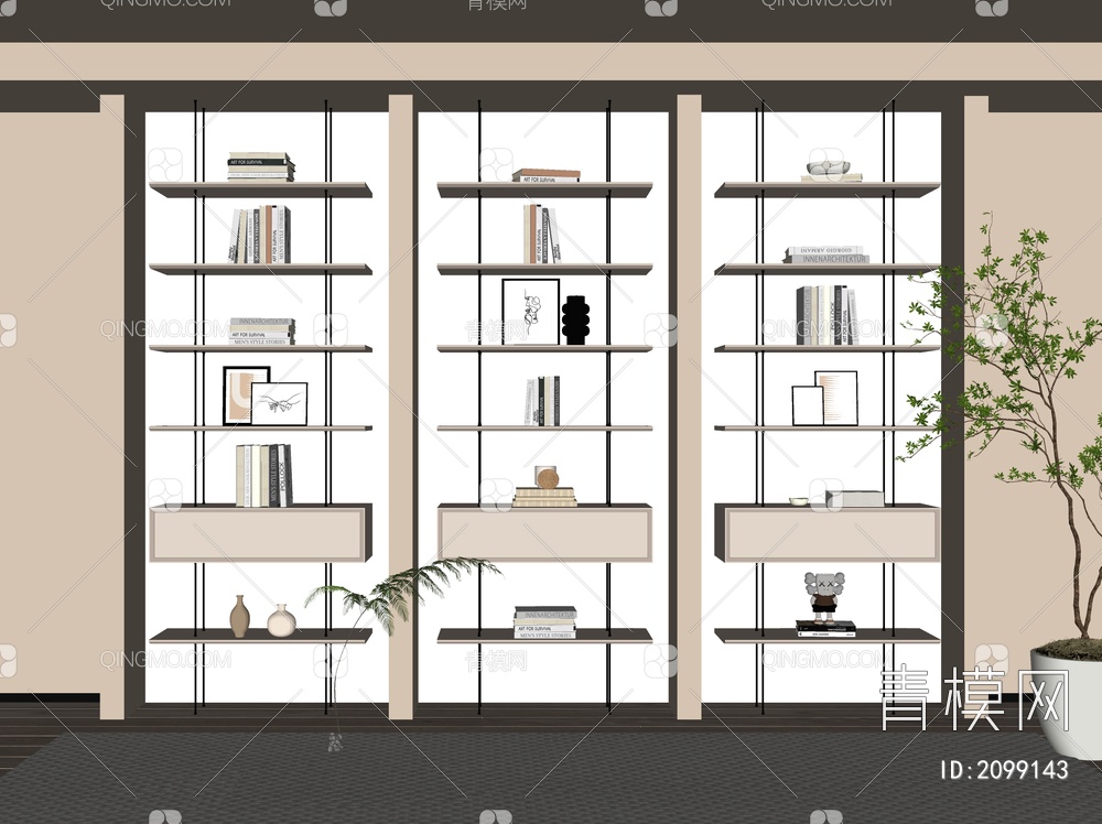 装饰架SU模型下载【ID:2099143】