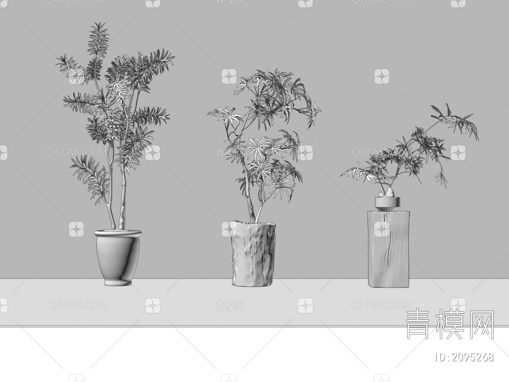 绿植 盆栽3D模型下载【ID:2095268】