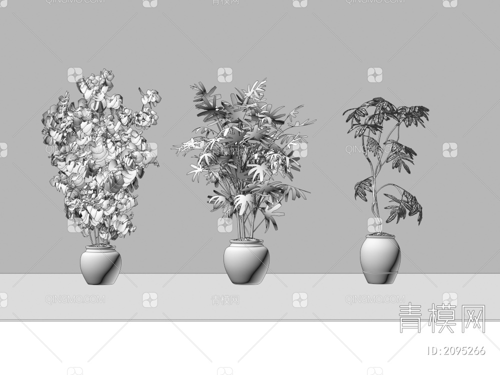 绿植 盆栽3D模型下载【ID:2095266】