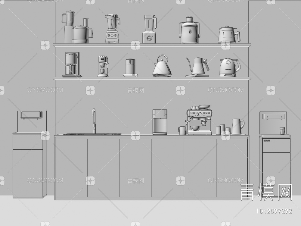 厨房用品3D模型下载【ID:2097292】